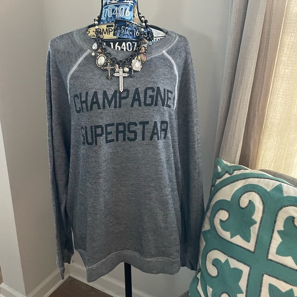 Wildfox Champagne Superstar Baggy Beach Crewneck Large - Picture 3 of 9